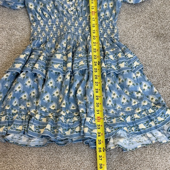 Jen’s Pirate Booty Women Medium Blue Floral Daydream Petit Mini Dress - Picture 16 of 16